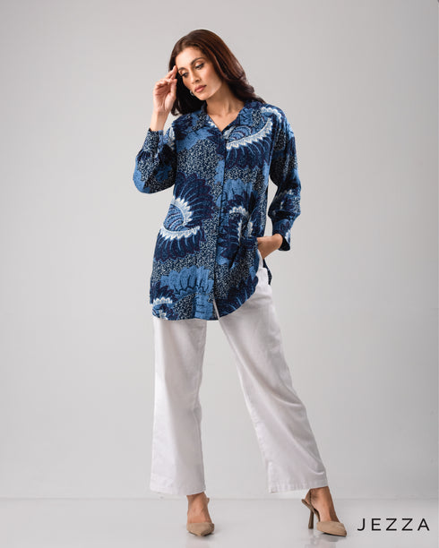 Printed Button-Down Shirt 62345